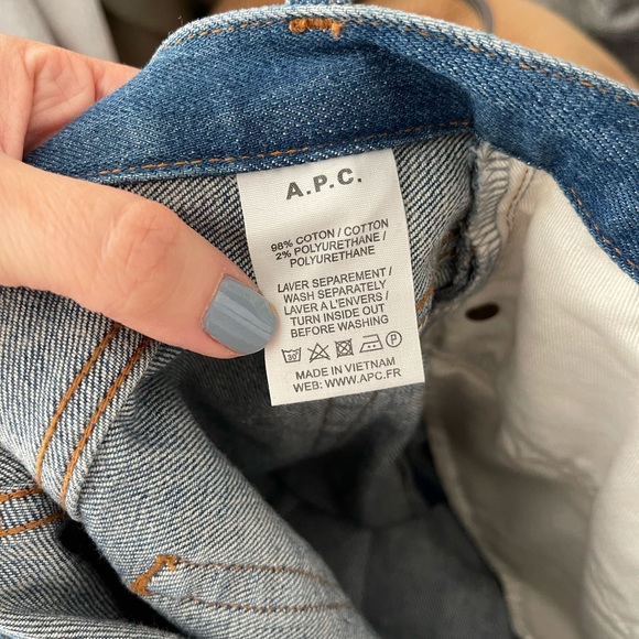 A.P.C Indigo Etroit Court Jeans NWT - Picture 7 of 7